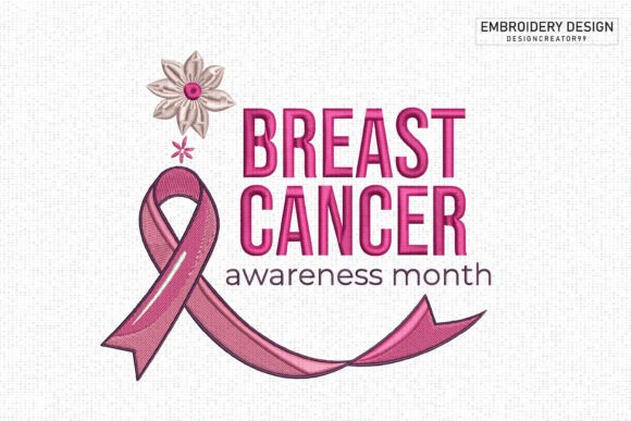 Breast Cancer Embroidery Design Review: A Floral Ribbon of Strength