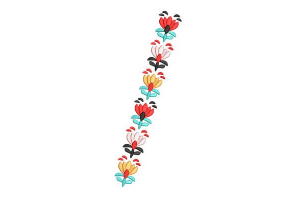 Colorful Floral Border: A Cheerful Embroidery Review