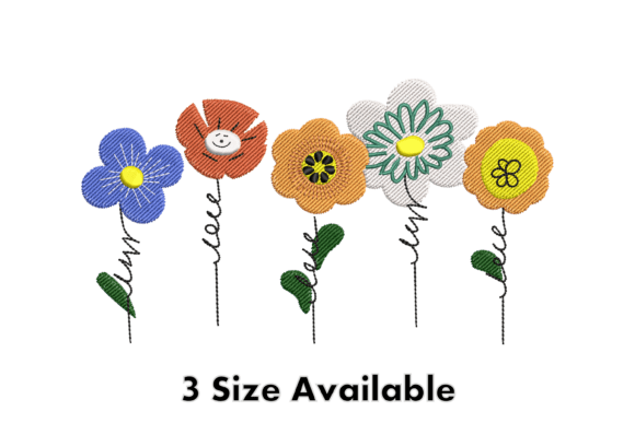 Cute Colorful Flowers Embroidery Design Review