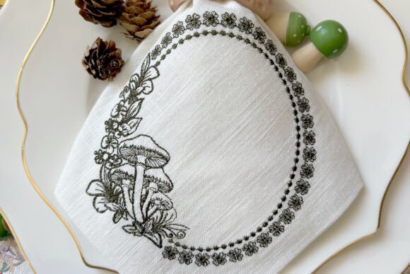 Frame with Mushrooms Machine Embroidery: Seasonal Review