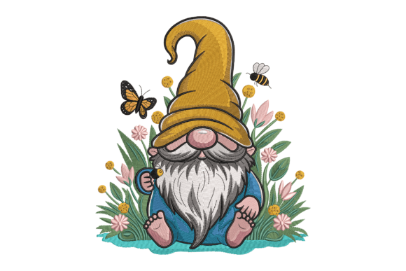 Gnome with Flowers and Bees: An Embroidery Designer Review