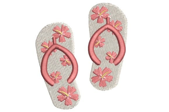 Hibiscus Flower Flip Flops Embroidery Design Review