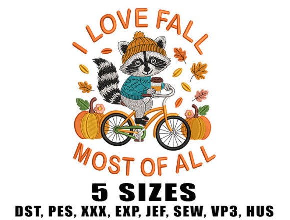I Love Fall Most of All Embroidery Review