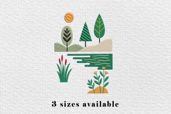 Minimal Landscape Embroidery Design Review