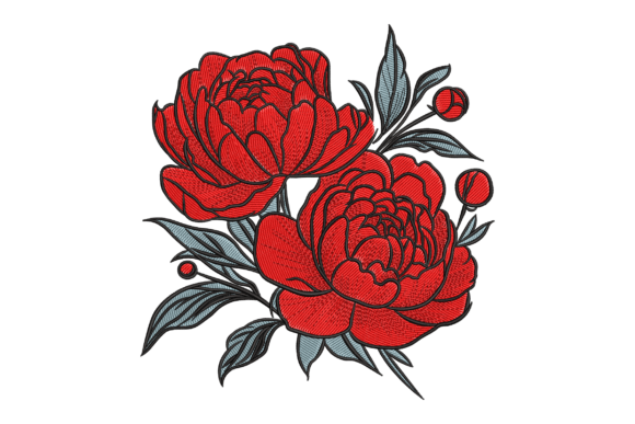 Red Peony Flowers: An Embroidery Designer's Business Review